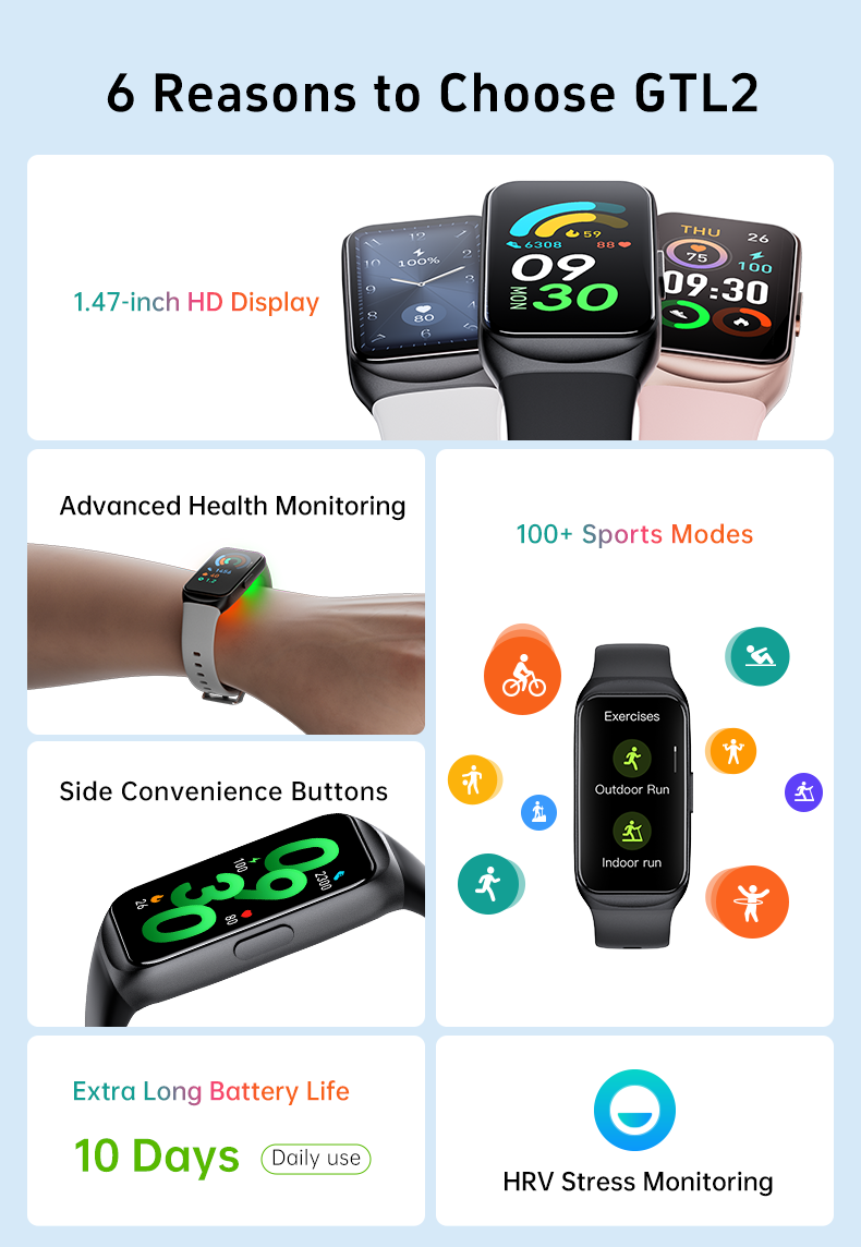LMXM-GTL2 Smart Fitness Tracker
