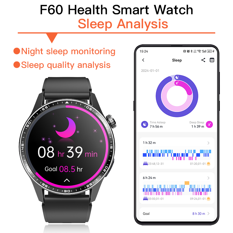 LMJM-F60 Sleep Monitor Smart Watch