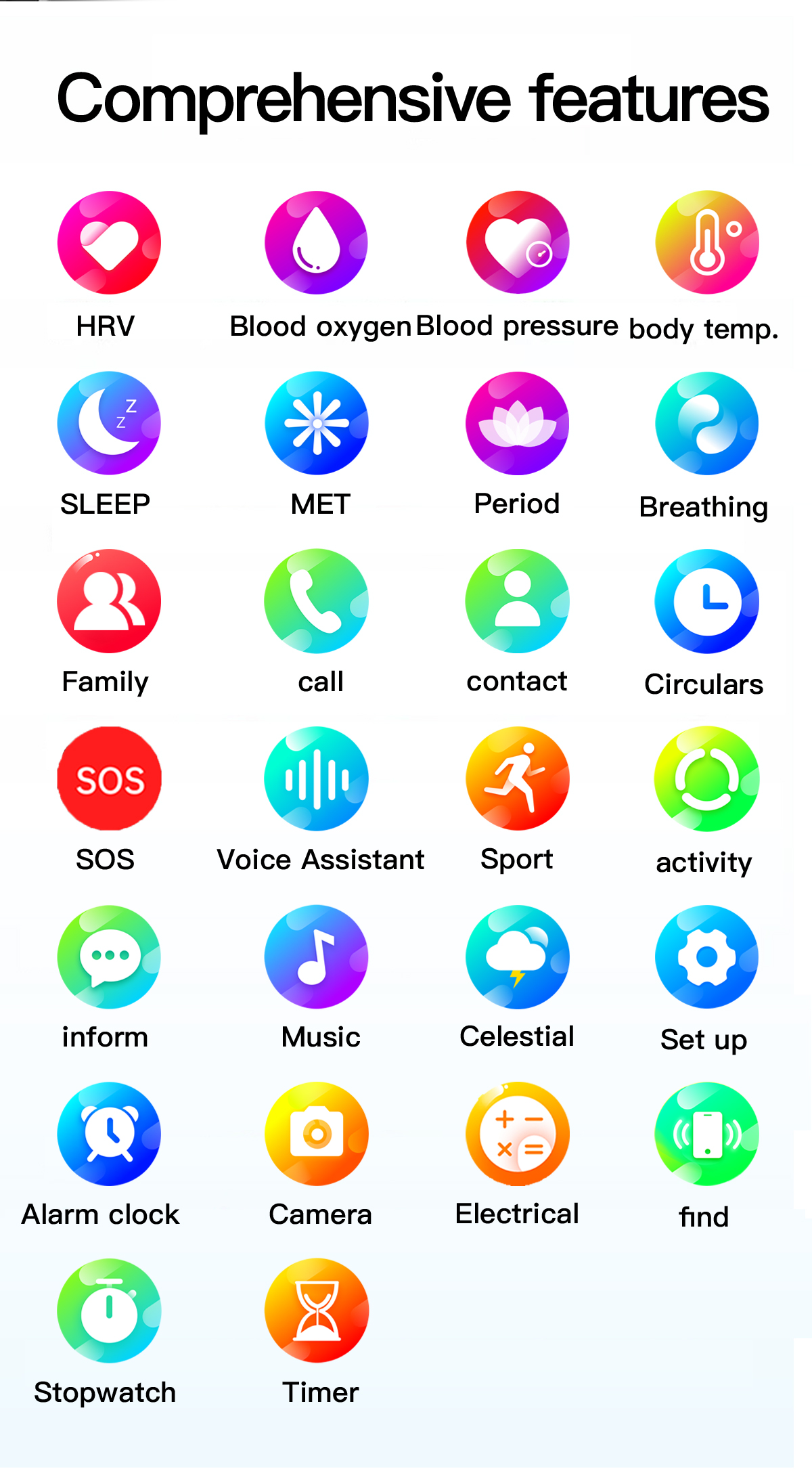 LMJM-F60 Sleep Monitor Smart Watch