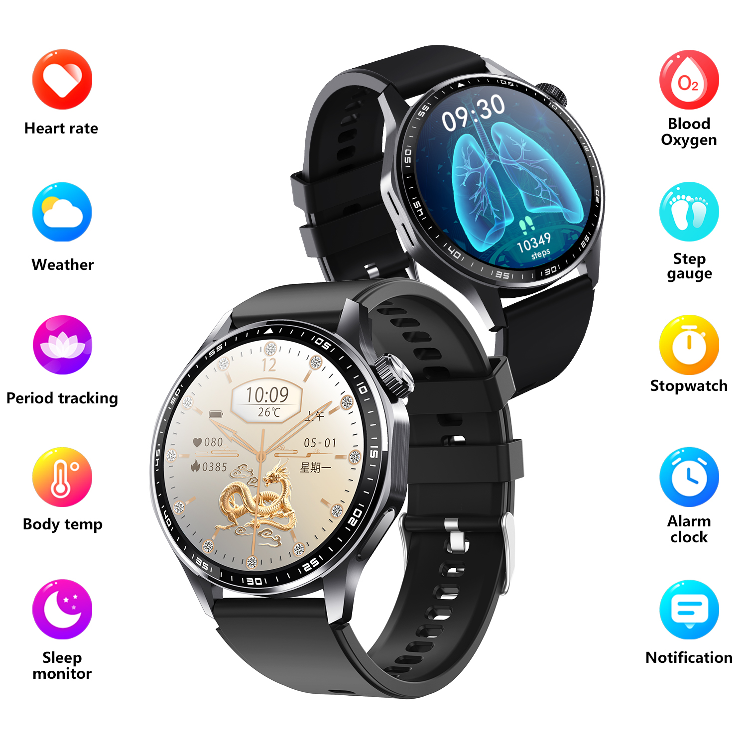 LMJM-F61 SOS Warning Smart Watch