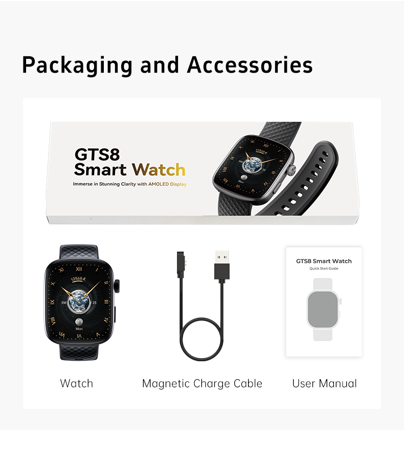 LMXM-GTS8 Blood Pressure Monitor Smart Watch