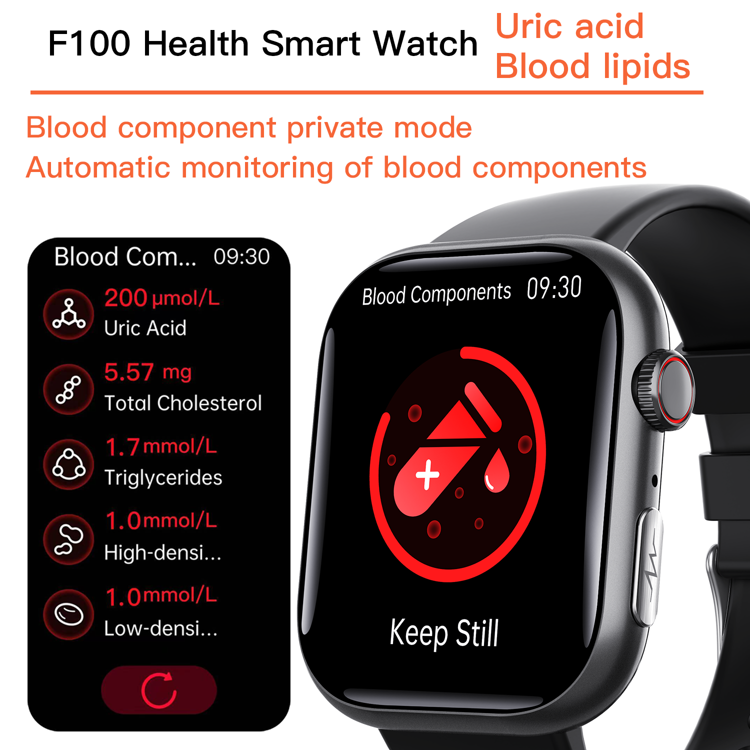 LMJM-F100 ECG & Uric Acid Health Smart Watch