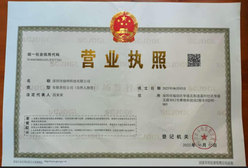 公司营业执照正本